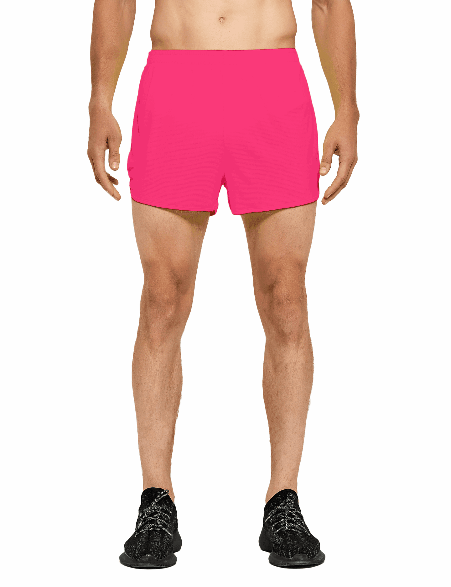 Men's 3 Inch Neon Running Shorts with Mesh Liner - DEMOZU Sports