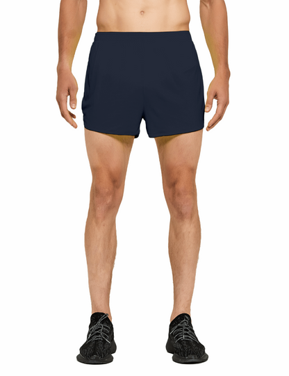 mens 3 inch navy blue running shorts