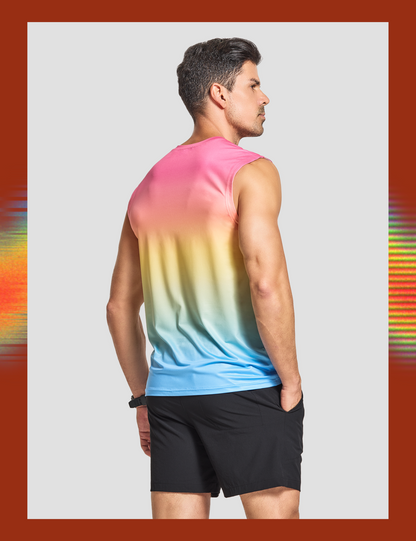 mens sleeveless workout swim shirts pride pan
