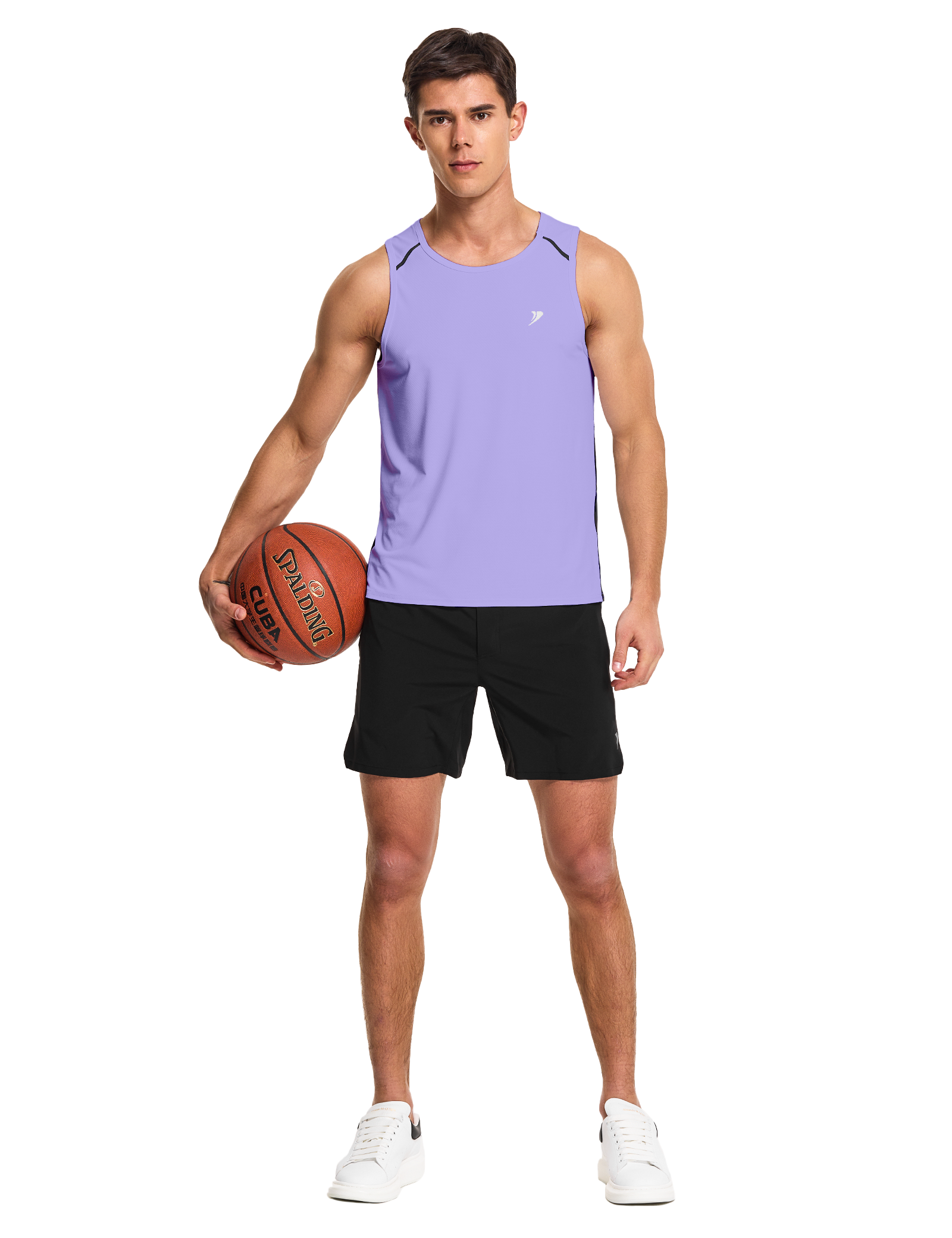 mens running workout gym swim tank top light purple