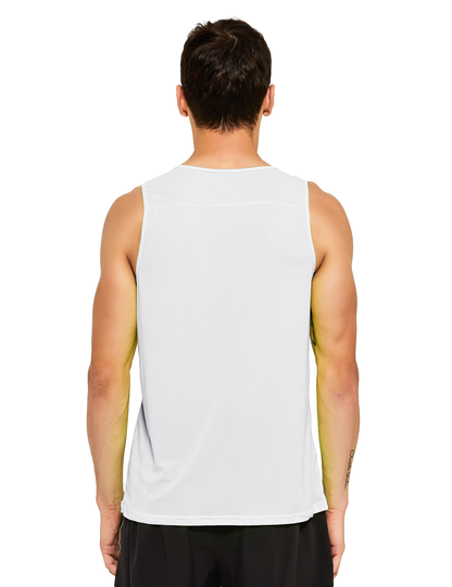 mens running athletic workout tank top white