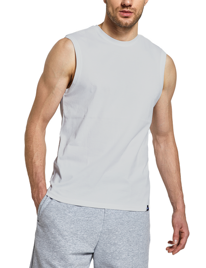 mens sleeveless shirts light grey