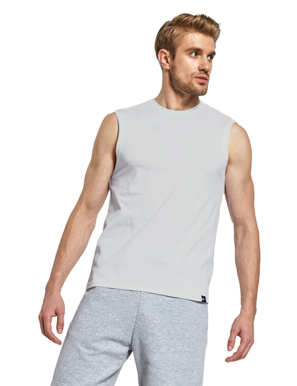 mens sleeveless shirts light grey