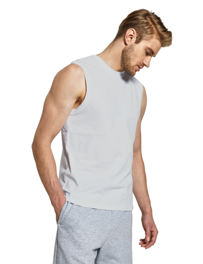 mens sleeveless shirts light grey