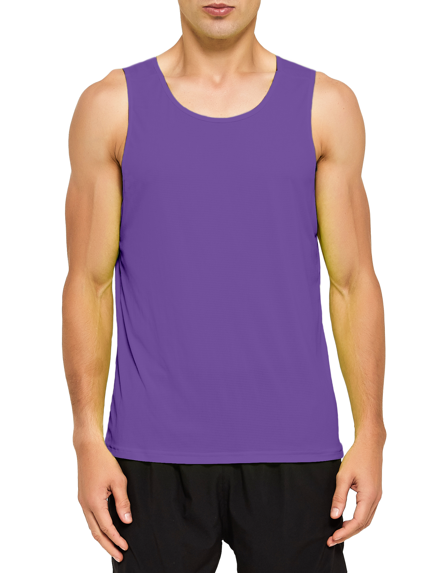 mens neon running athletic workout tank top purple