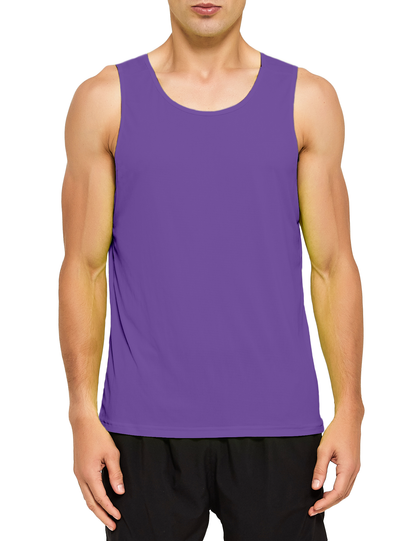 mens neon running athletic workout tank top purple