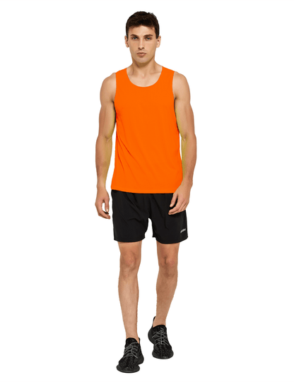 mens neon running athletic workout tank top neon orange