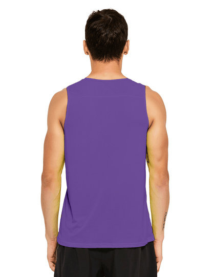 mens neon running athletic workout tank top purple