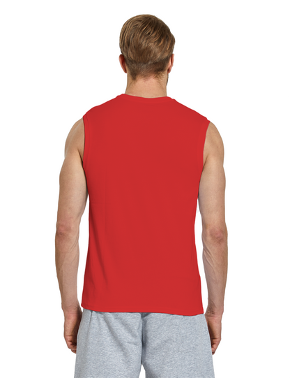 mens sleeveless shirts red